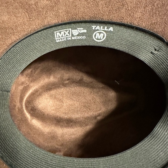 Stone- Tobacco Vegan Suede Wide Brim Hat - Picture 3 of 5